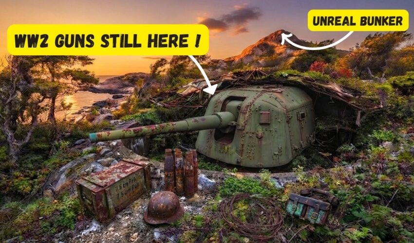 UNREAL WW2 location in the mountains.GUNS ARE STILL HERE ! #SecretFortress #LostWW2 #WW2secret